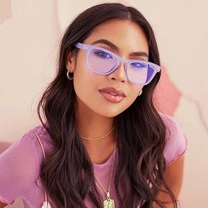 Quay Mini Hardwire Screen Blue Light Glasses Denim